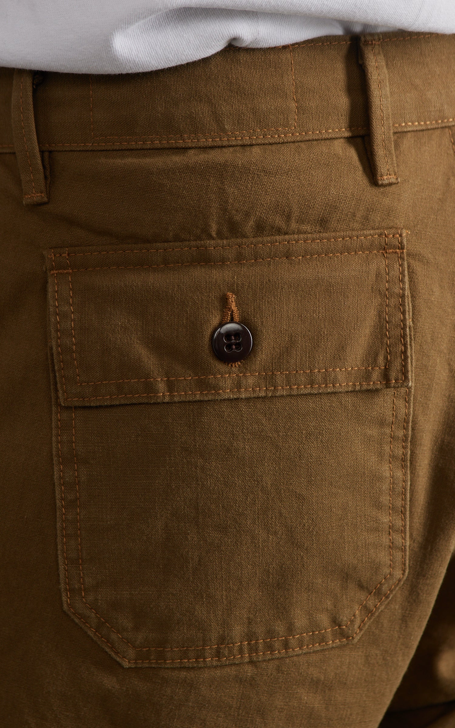 Rogue Territory Fatigue Pants Dyed Canvas Selvedge Golden Brown - Image 6