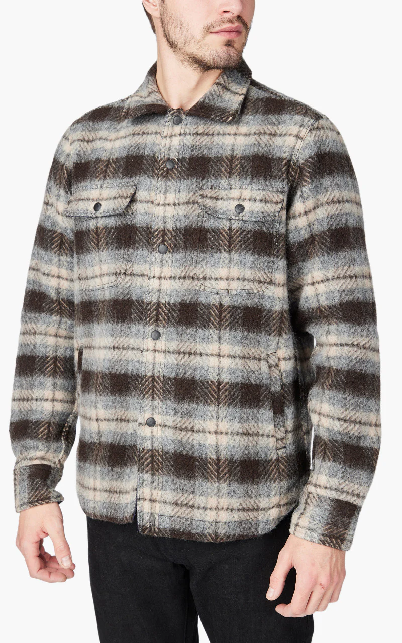 Rogue Territory Field Jacket Brown Plaid Mohair - Image 2