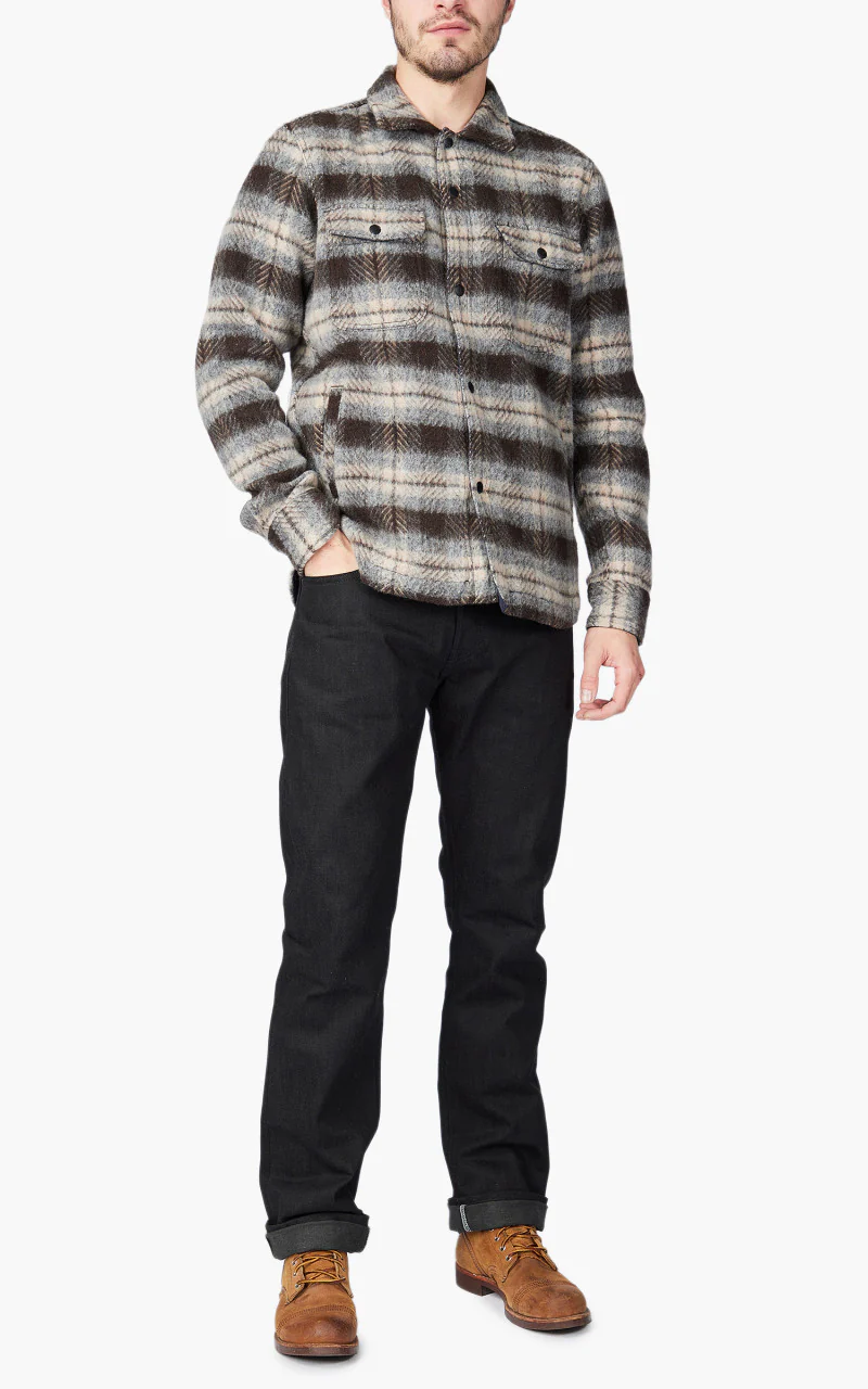 Rogue Territory Field Jacket Brown Plaid Mohair - Image 4
