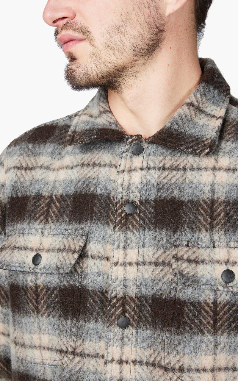 Rogue Territory Field Jacket Brown Plaid Mohair - Image 5