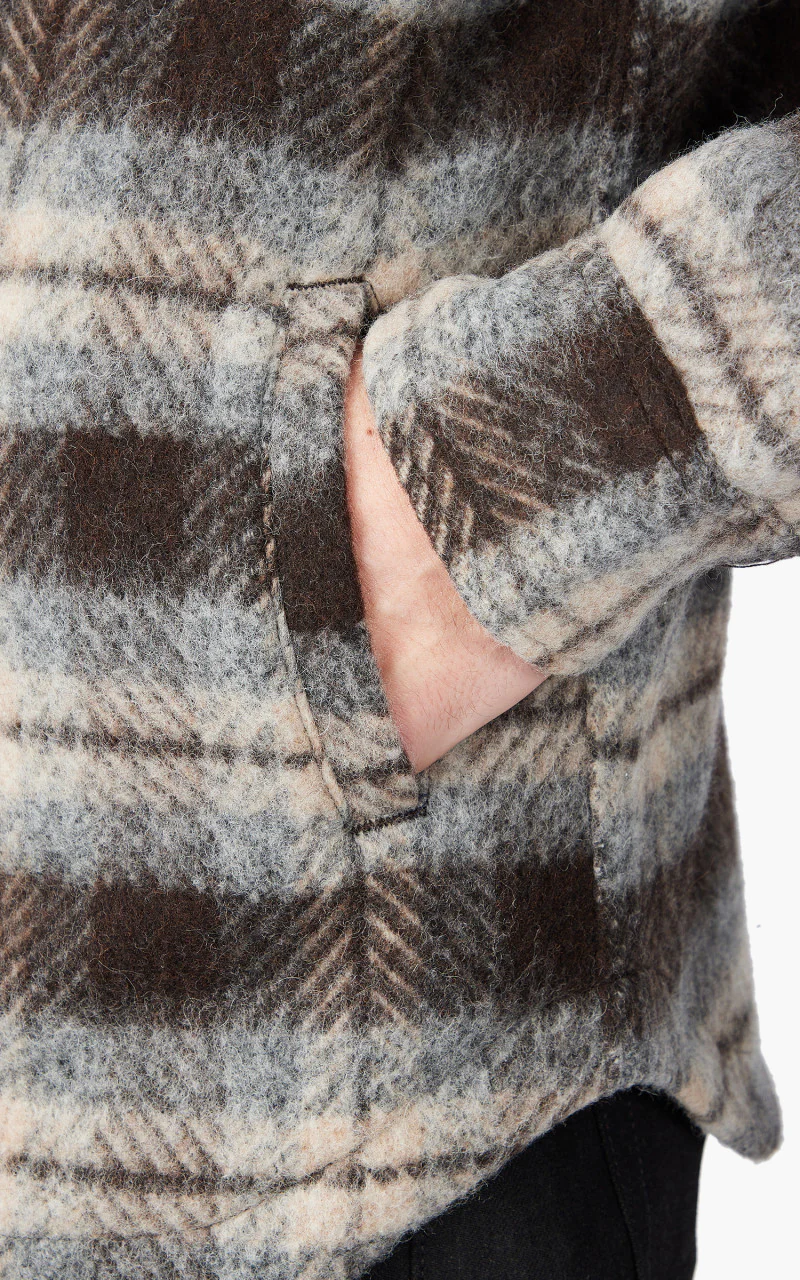 Rogue Territory Field Jacket Brown Plaid Mohair - Image 6