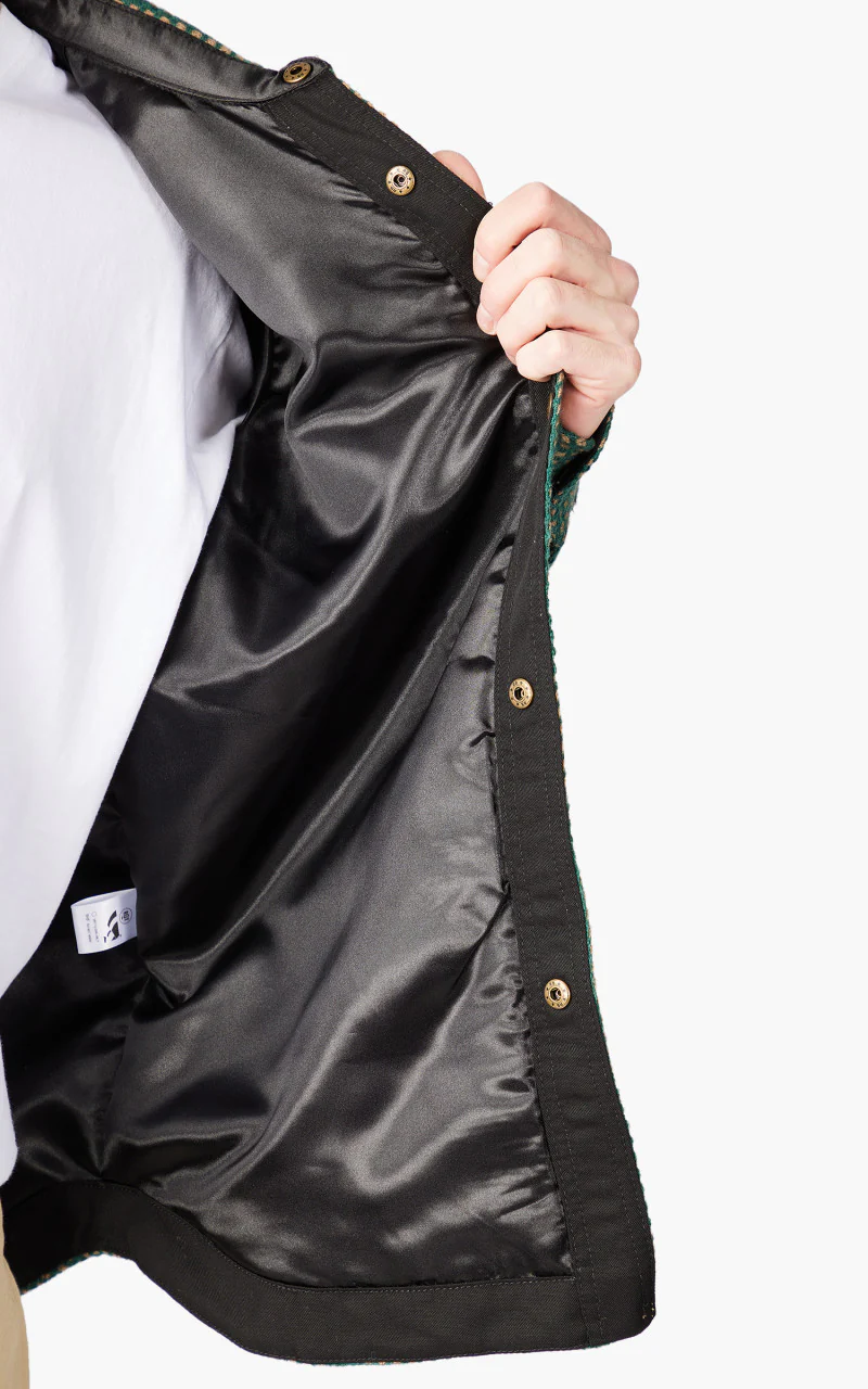 Rogue Territory Field Shirt Green Wool Dot Lined - Image 5