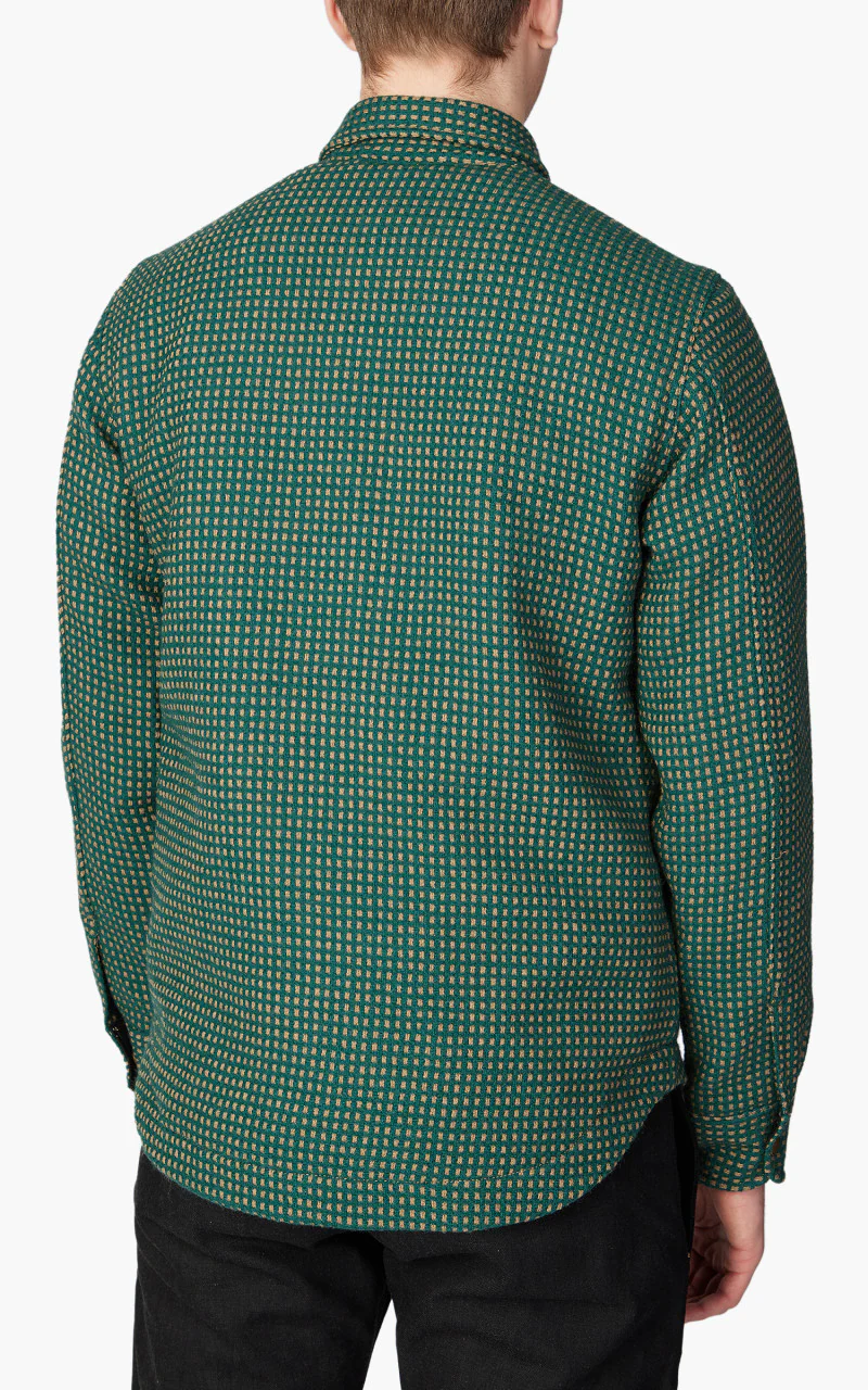 Rogue Territory Field Shirt Green Wool Dot Lined - Image 7