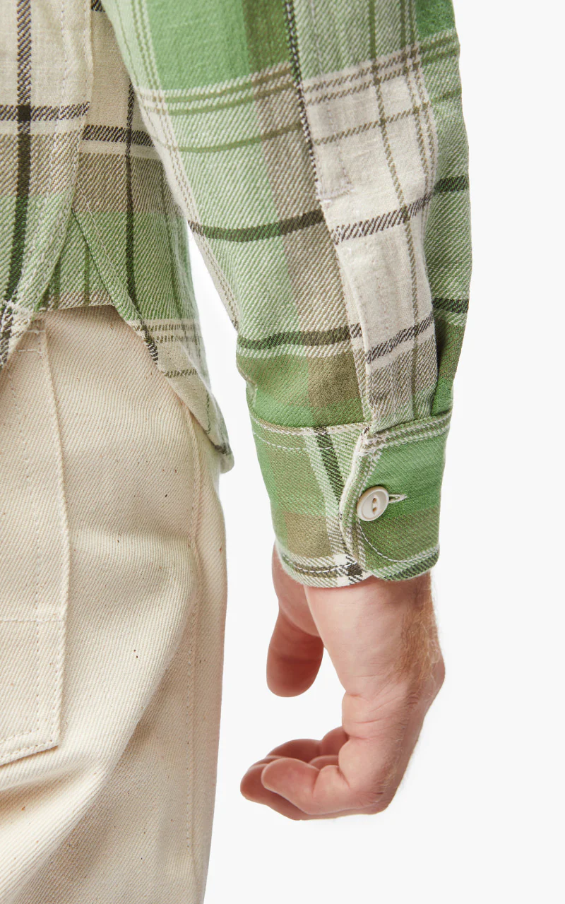 Rogue Territory Field Shirt Light Green Plaid - Image 7