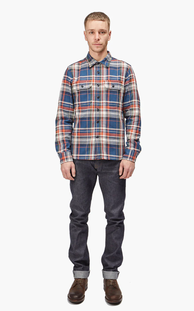 Rogue Territory Field Shirt Selvedge Navy Plaid - Image 2