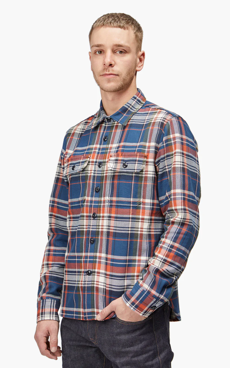 Rogue Territory Field Shirt Selvedge Navy Plaid - Image 5