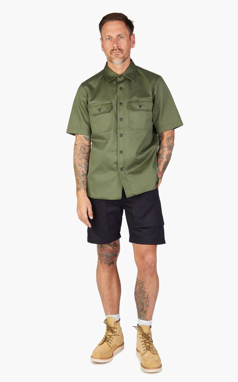 Rogue Territory Field Shirt Twill Selvedge Olive 9oz - Image 2