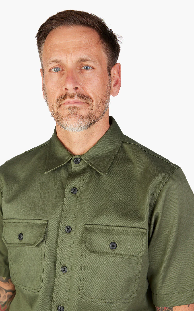 Rogue Territory Field Shirt Twill Selvedge Olive 9oz - Image 6