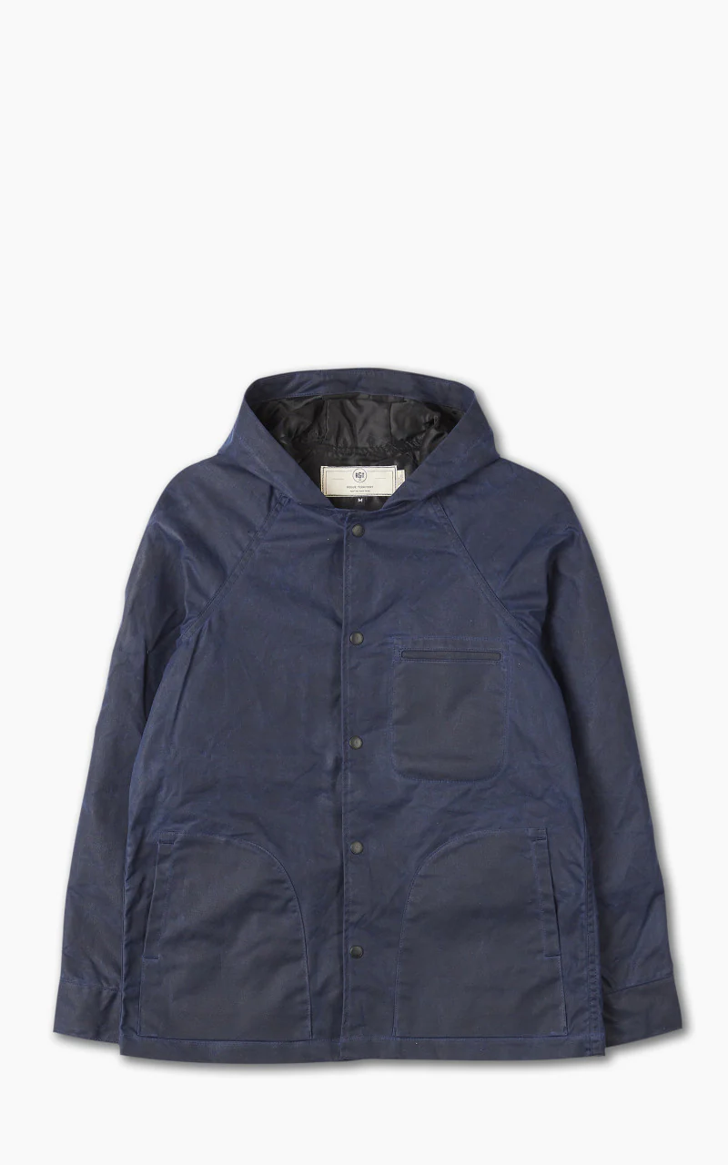 Rogue Territory Hooded Ridgeline Jacket Waxed Navy