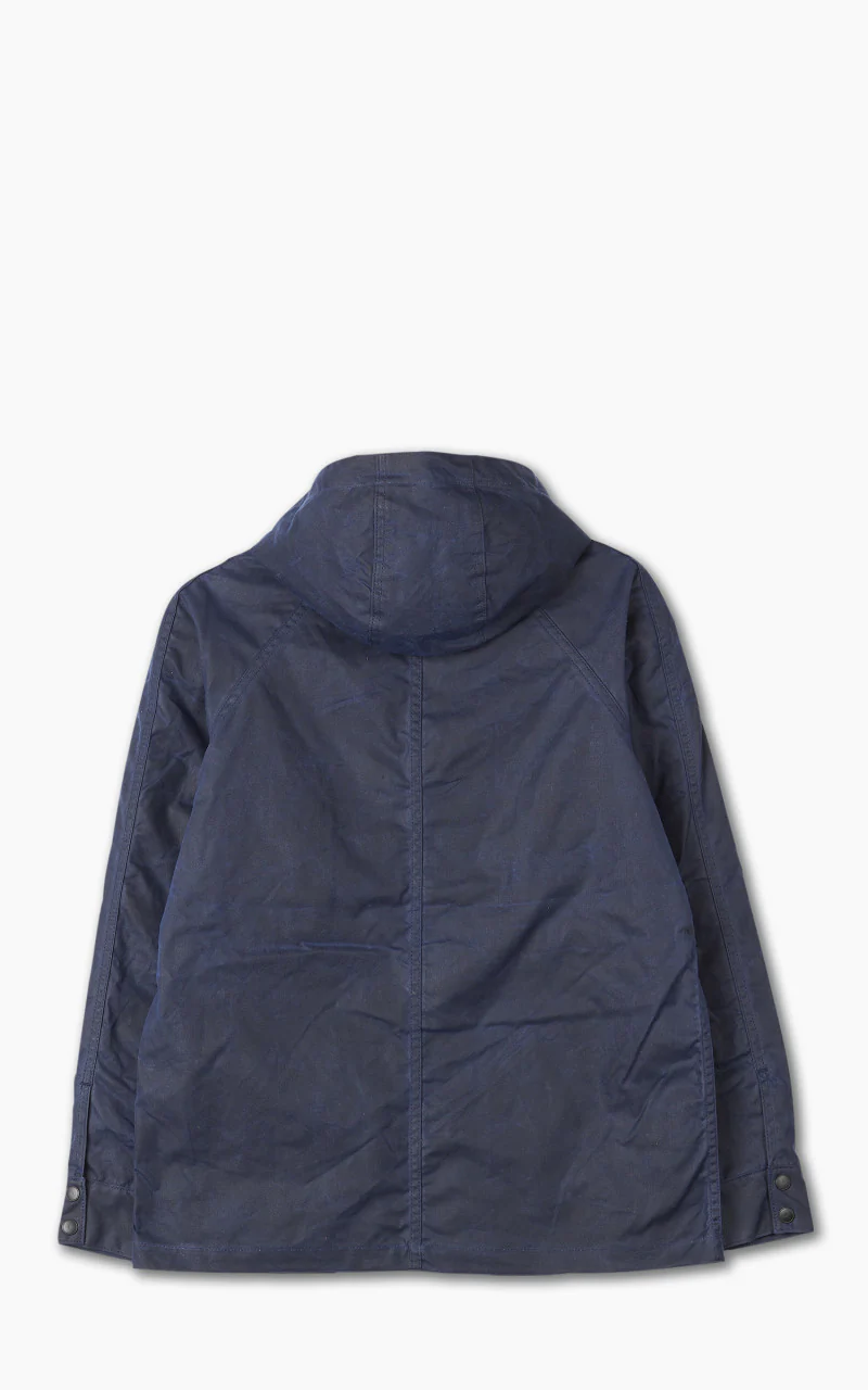Rogue Territory Hooded Ridgeline Jacket Waxed Navy - Image 3