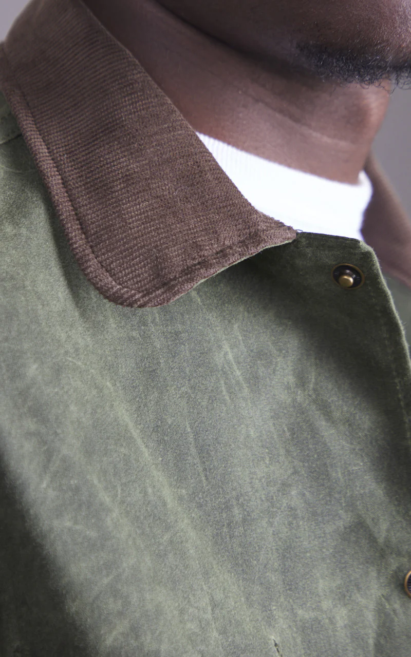Rogue Territory Hunter Supply Jacket Waxed Olive - Image 4