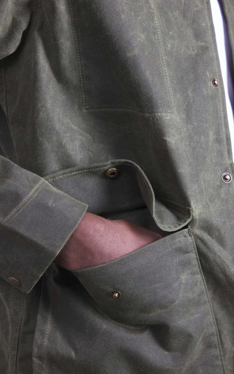 Rogue Territory Hunter Supply Jacket Waxed Olive - Image 5