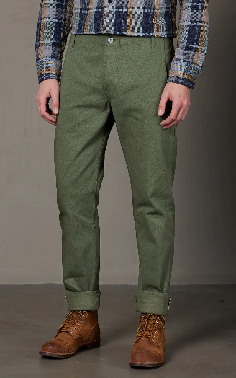 Rogue Territory Infantry Pants Green Selvedge - Image 4