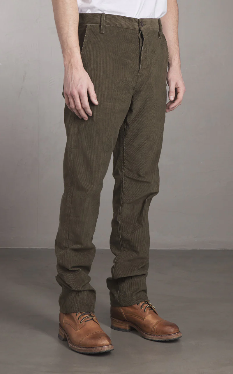 Rogue Territory Officer High Trouser Corduroy Olive - Image 2