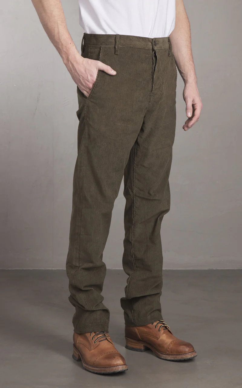 Rogue Territory Officer High Trouser Corduroy Olive - Image 3