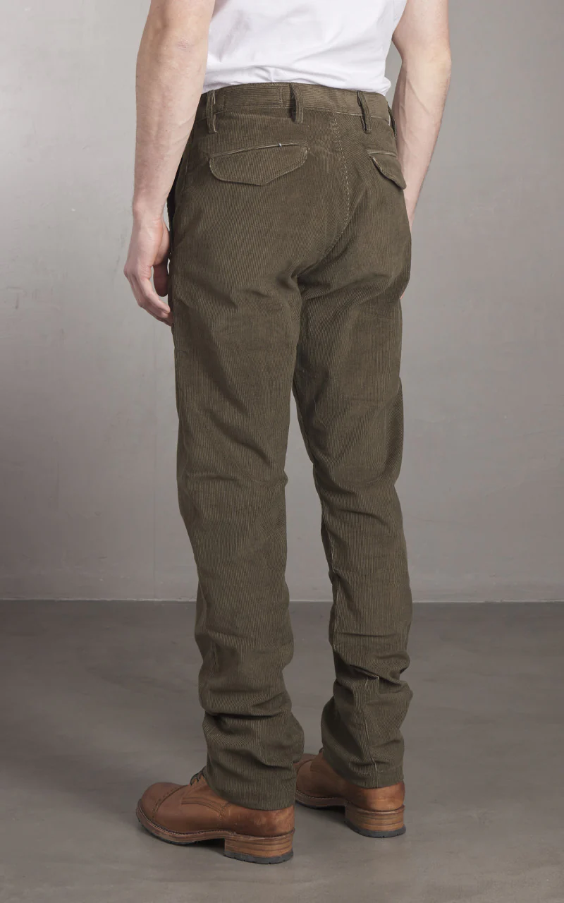 Rogue Territory Officer High Trouser Corduroy Olive - Image 5