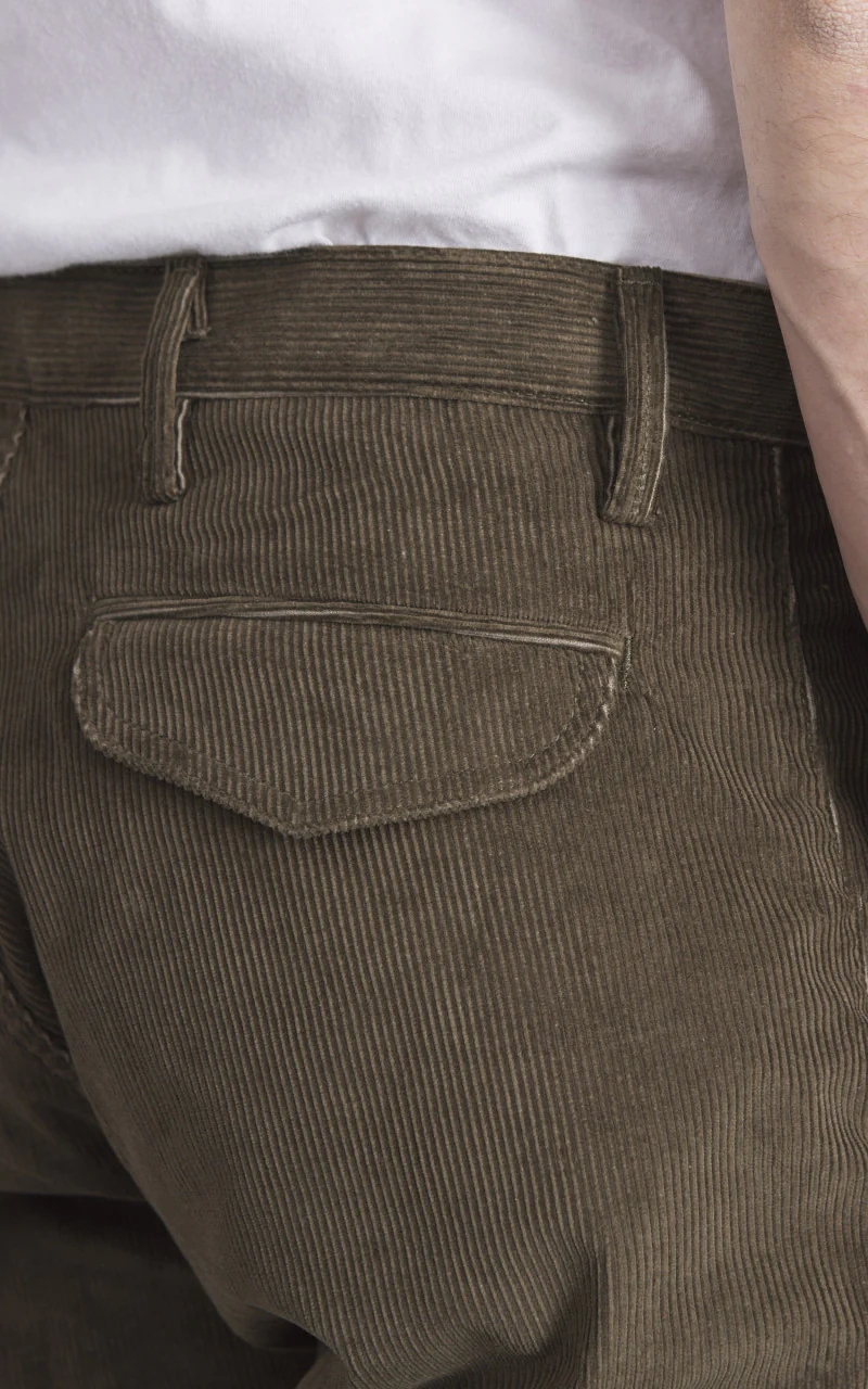 Rogue Territory Officer High Trouser Corduroy Olive - Image 6