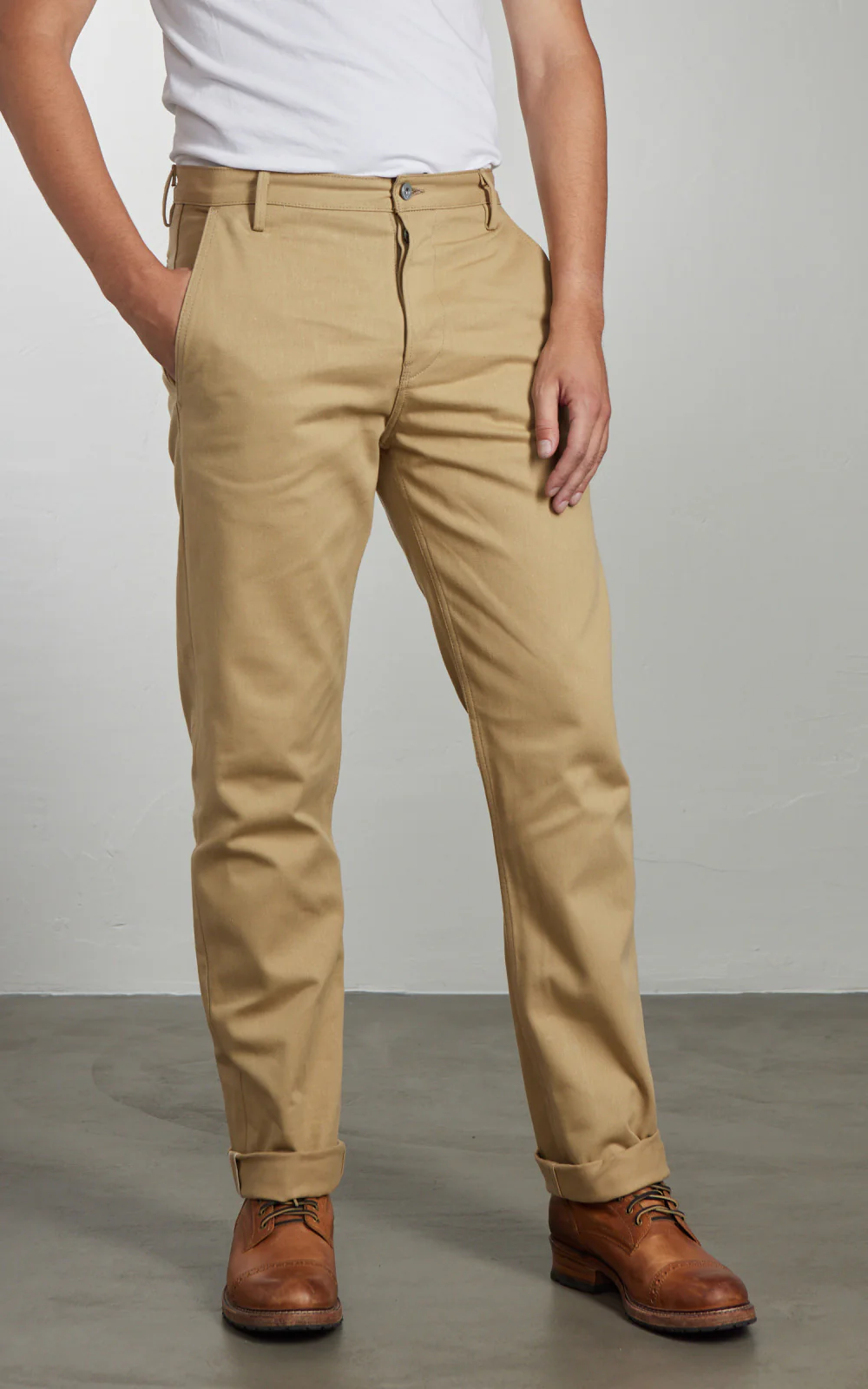 Rogue Territory Officer High Trouser Selvedge Khaki - Image 2