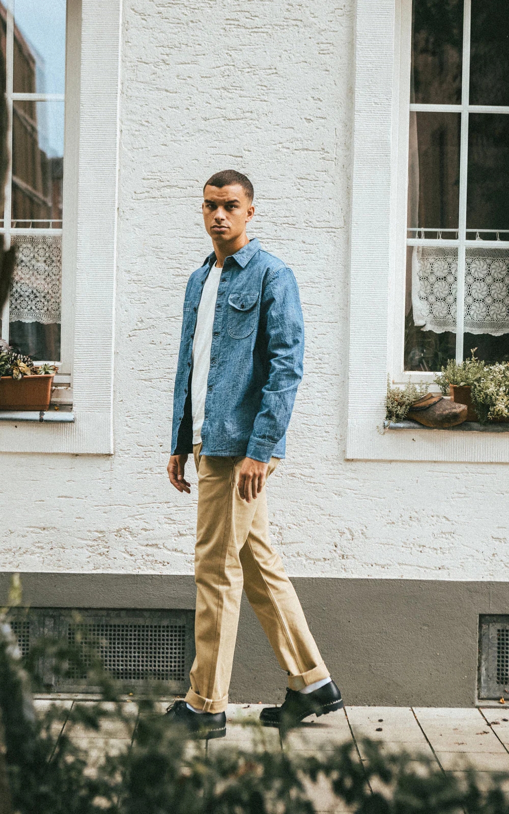 Rogue Territory Officer High Trouser Selvedge Khaki - Image 3