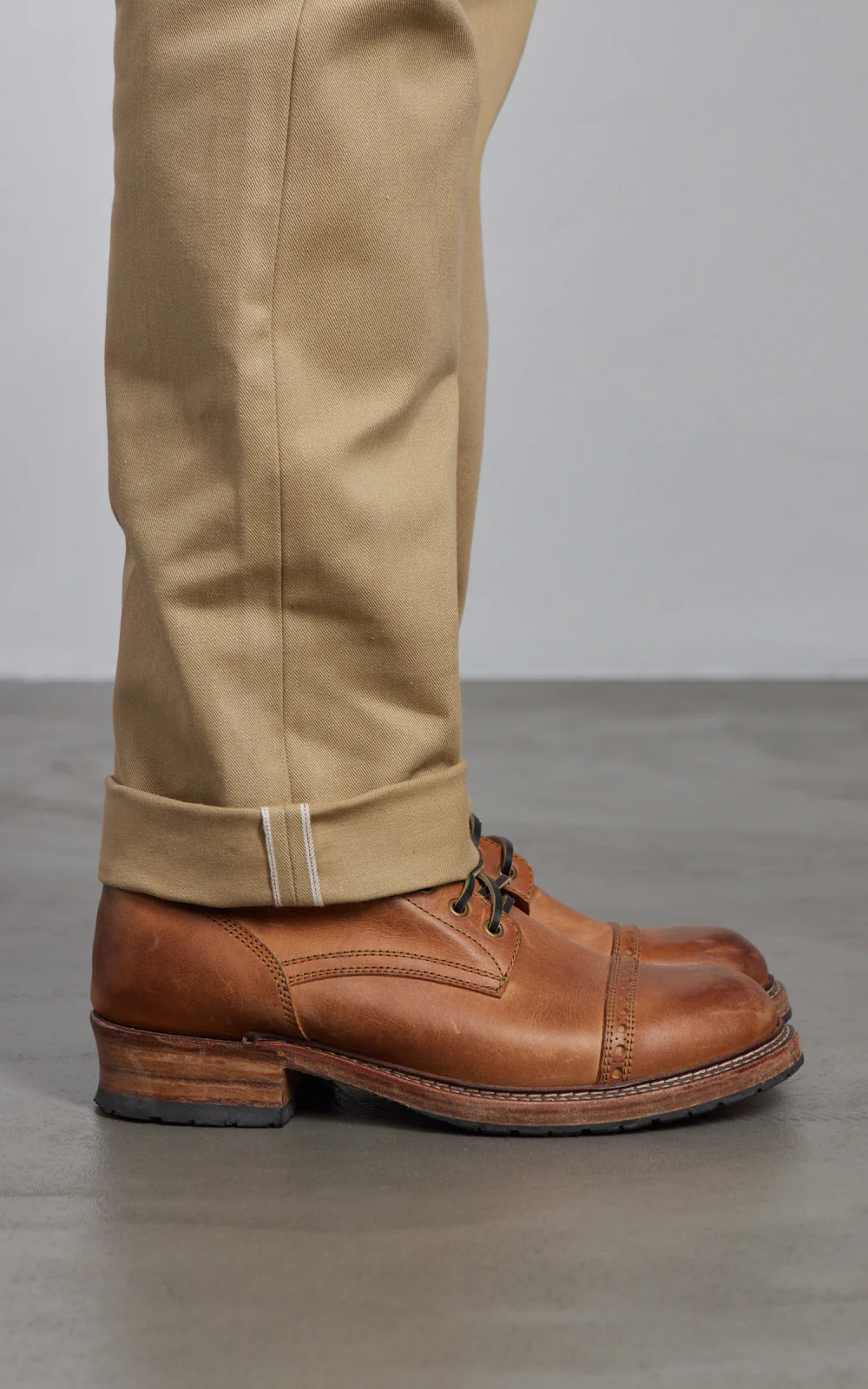 Rogue Territory Officer High Trouser Selvedge Khaki - Image 8