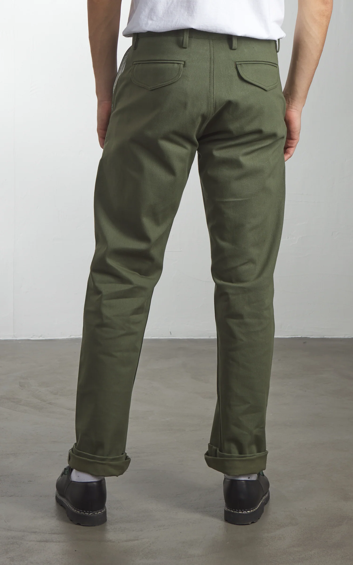 Rogue Territory Officer High Trouser Selvedge Olive - Image 5