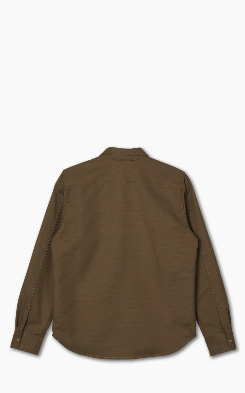 Rogue Territory Oxford Overshirt Brushed Brown - Image 3