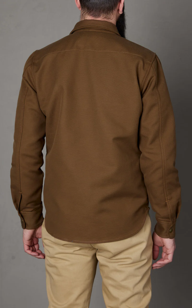 Rogue Territory Oxford Overshirt Brushed Brown - Image 5