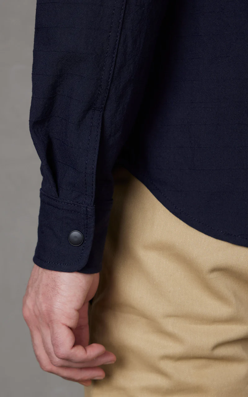 Rogue Territory Oxford Overshirt Nylon Grid Navy - Image 6