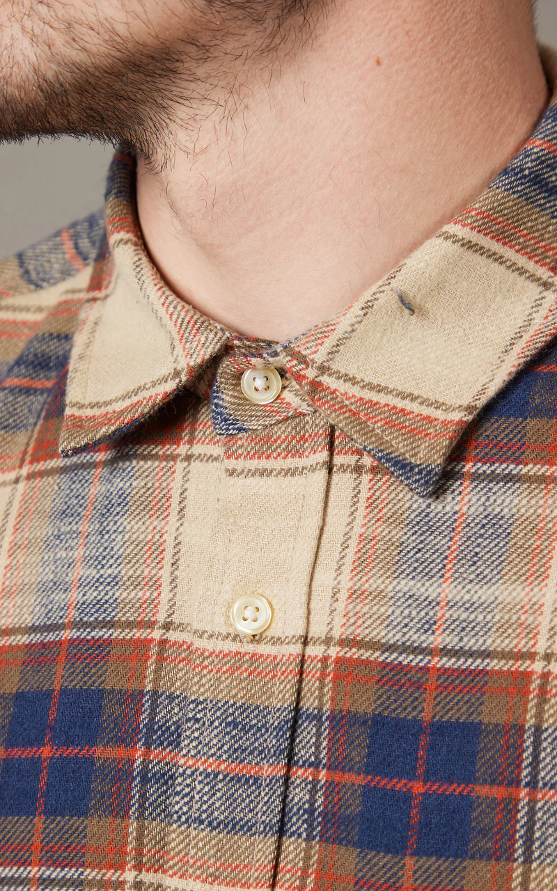 Rogue Territory Oxford Shirt Khaki Slub Plaid - Image 5