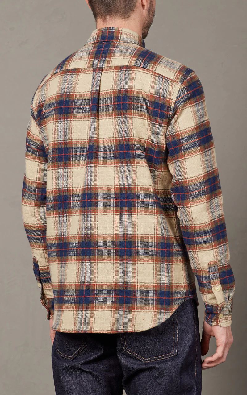 Rogue Territory Oxford Shirt Khaki Slub Plaid - Image 6