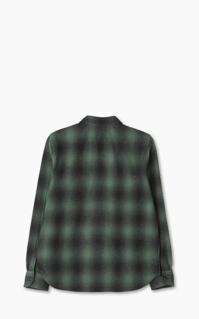 Rogue Territory Plaid Wool Utility Shirt Green - Image 3