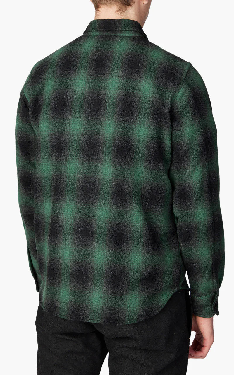 Rogue Territory Plaid Wool Utility Shirt Green - Image 6