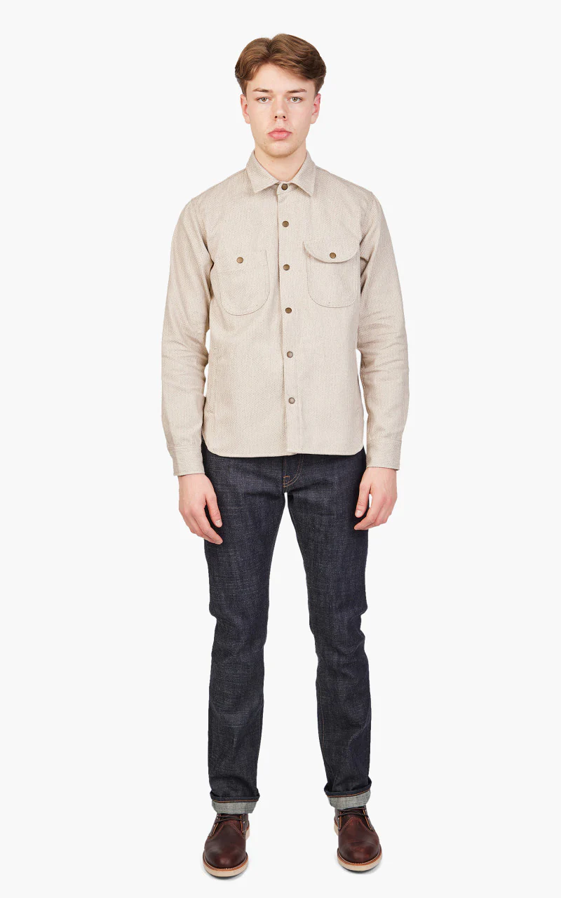Rogue Territory Service Shirt Natural Sashiko - Image 2
