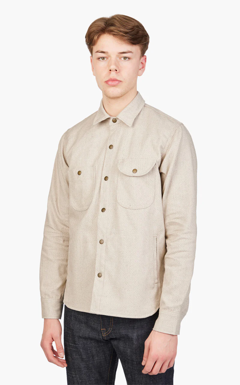 Rogue Territory Service Shirt Natural Sashiko - Image 4
