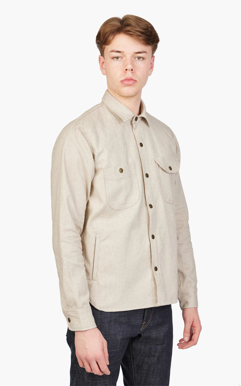 Rogue Territory Service Shirt Natural Sashiko - Image 5