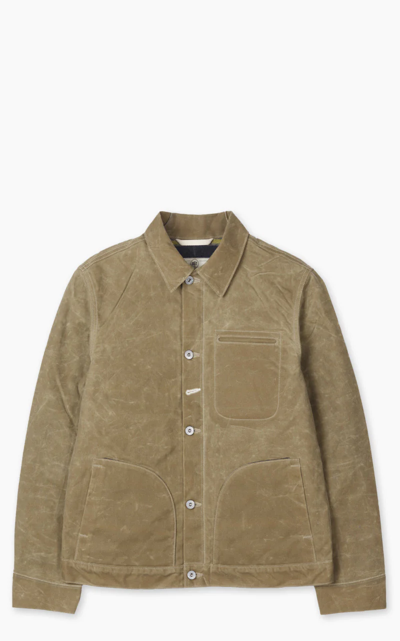 Rogue Territory Supply Jacket Blanket Lined Waxed Canvas Ridgeline Tan