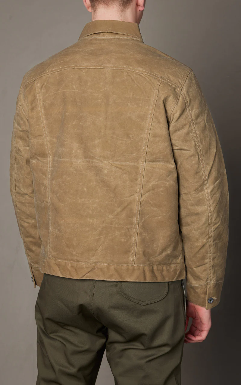 Rogue Territory Supply Jacket Blanket Lined Waxed Canvas Ridgeline Tan - Image 5