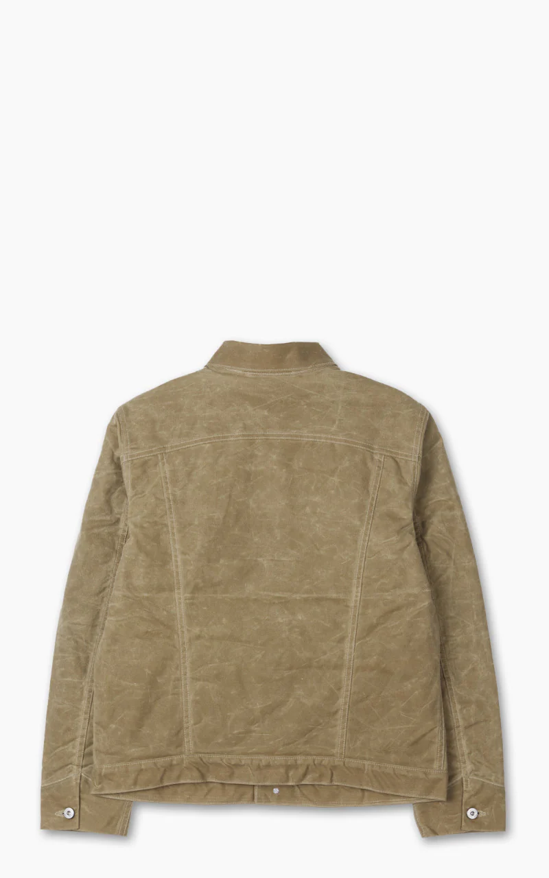 Rogue Territory Supply Jacket Blanket Lined Waxed Canvas Ridgeline Tan - Image 8