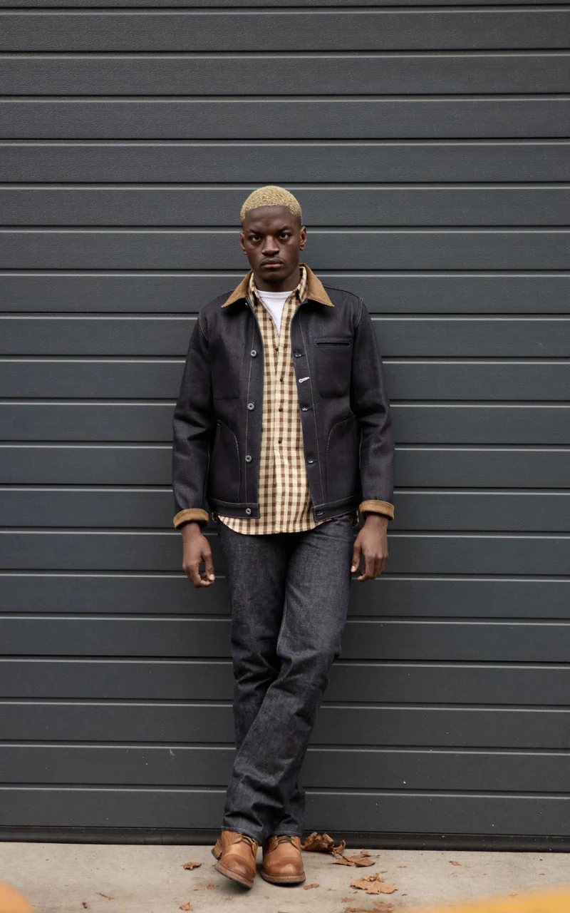 Rogue Territory Supply Jacket Corduroy Collar Selvedge Indigo 22oz - Image 4
