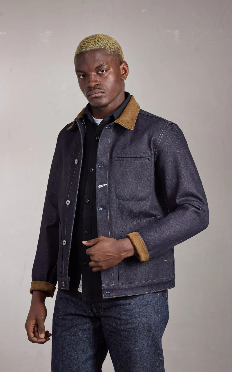 Rogue Territory Supply Jacket Corduroy Collar Selvedge Indigo 22oz - Image 5