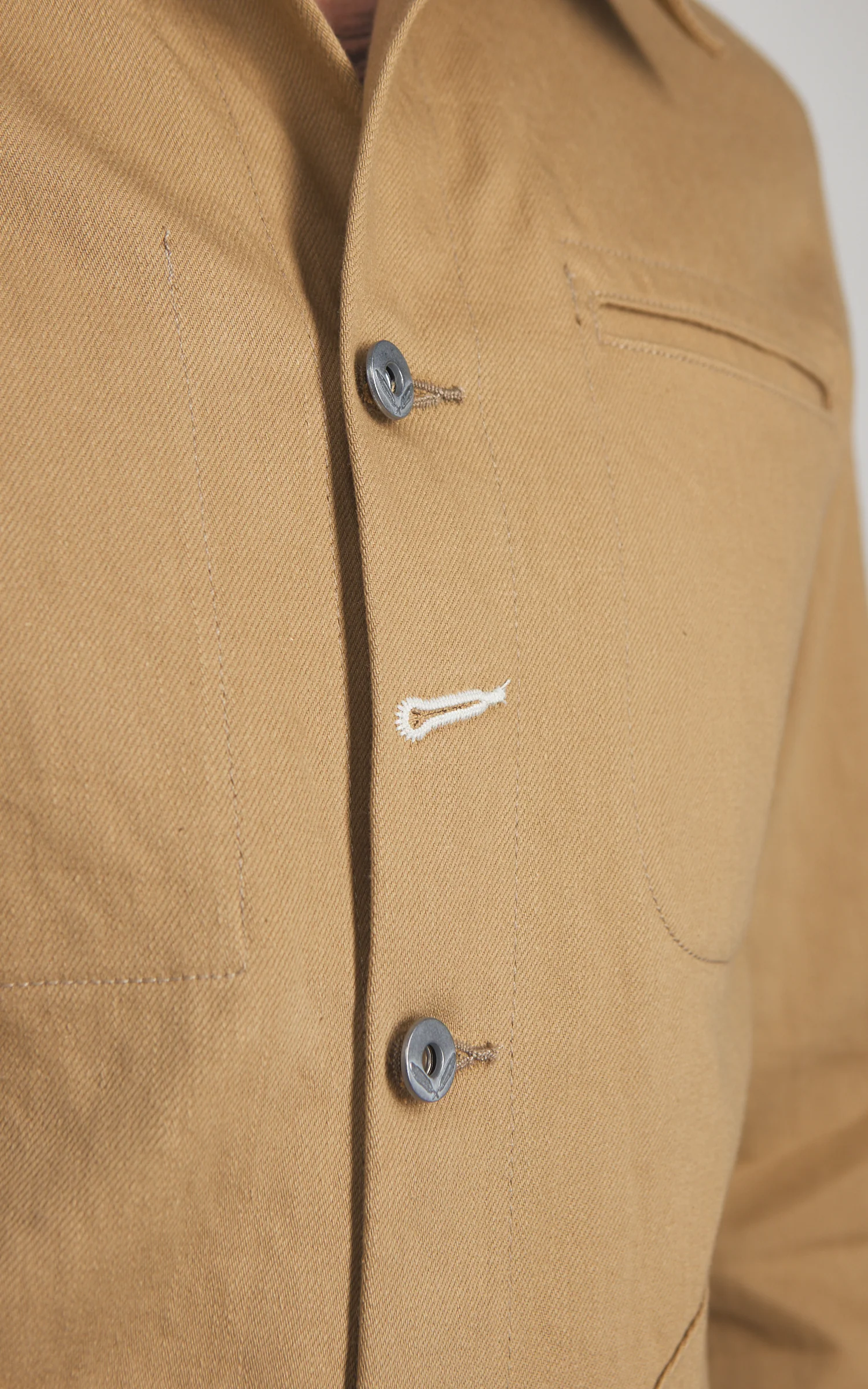 Rogue Territory Supply Jacket Rinsed Selvedge Tan 13.5oz - Image 4