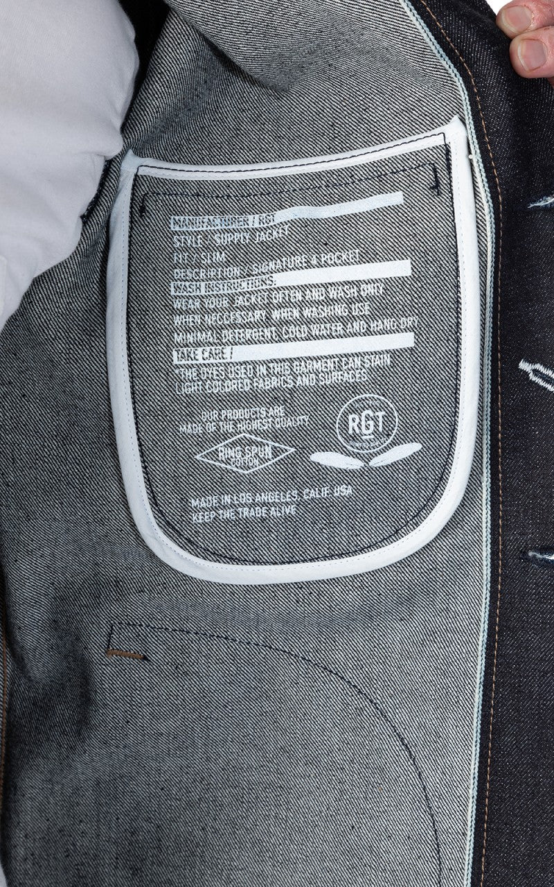 Rogue Territory Supply Jacket Selvedge Indigo 15oz - Image 9