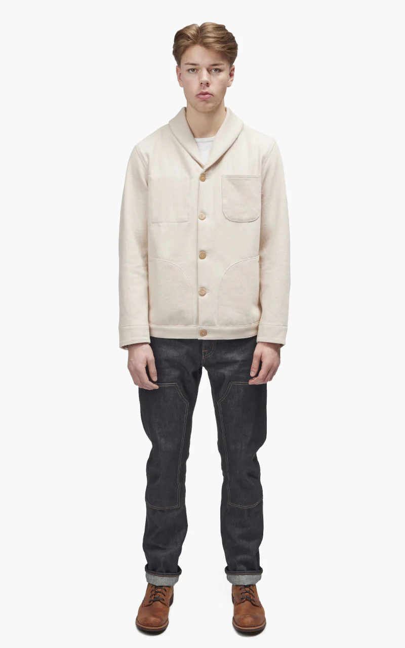 Rogue Territory Supply Jacket Shawl Collar Knit Denim Natural - Image 3