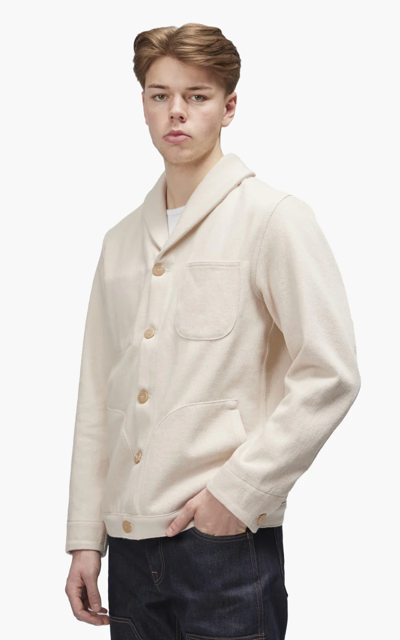 Rogue Territory Supply Jacket Shawl Collar Knit Denim Natural - Image 5