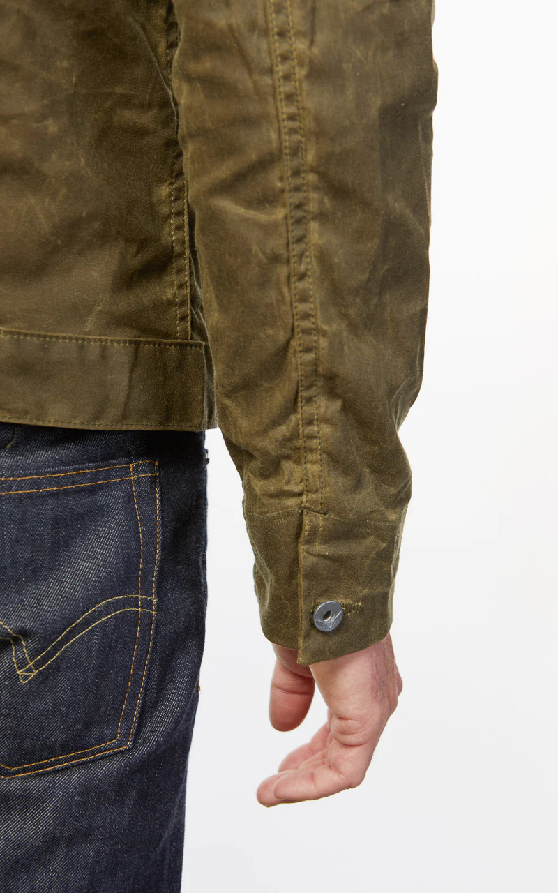 Rogue Territory Supply Jacket Waxed Canvas Ridgeline Hunter Green - Image 10