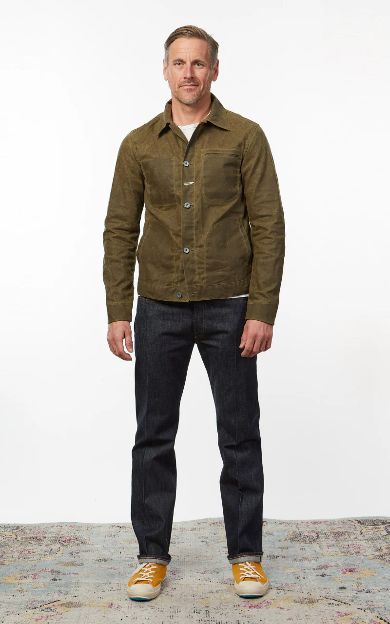 Rogue Territory Supply Jacket Waxed Canvas Ridgeline Hunter Green - Image 2