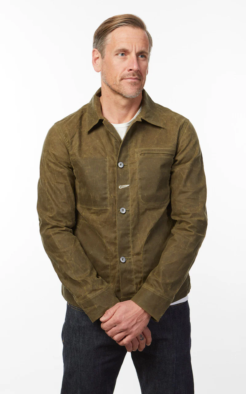 Rogue Territory Supply Jacket Waxed Canvas Ridgeline Hunter Green - Image 4