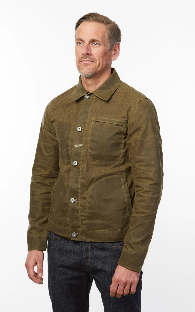 Rogue Territory Supply Jacket Waxed Canvas Ridgeline Hunter Green - Image 7