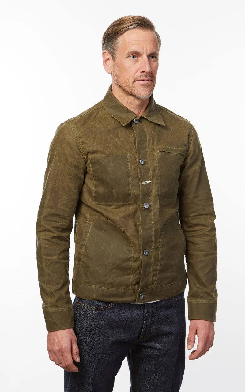 Rogue Territory Supply Jacket Waxed Canvas Ridgeline Hunter Green - Image 8