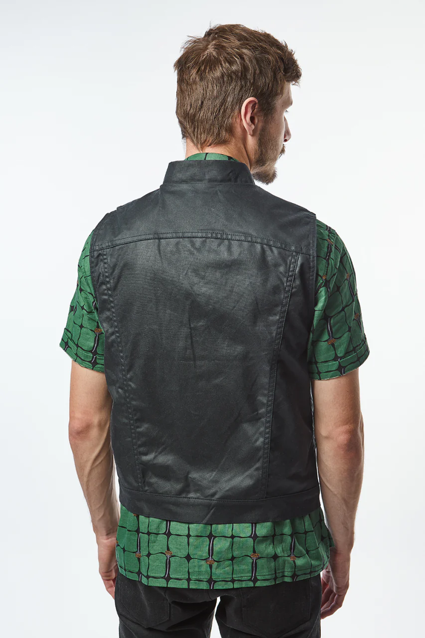 Rogue Territory Supply Vest Waxed Canvas Ridgeline Black - Image 5
